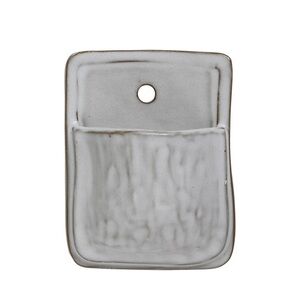 2 White Terra Cotta Wall Planters With Greenery